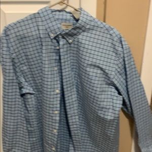 Blue Striped Docker Button Down Dress Shirt